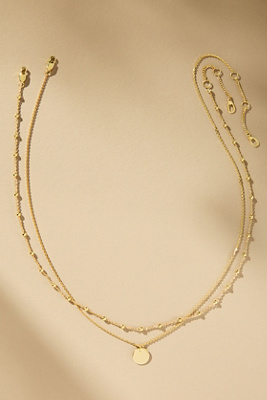 Ana Luisa Willow Coin Pendant Necklaces, Set Of 2 In Gold