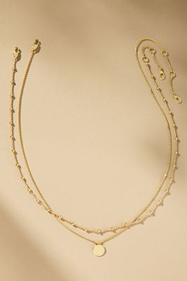 Ana Luisa Willow Coin Pendant Necklaces, Set of 2