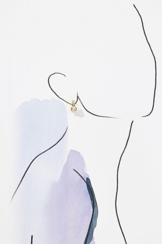 Ana Luisa Asher Drop Mixed Metal Huggie Hoop Earrings #2