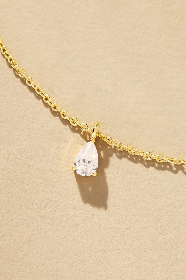 Ana Luisa Elise Delicate Solitaire Pendant Necklace #1