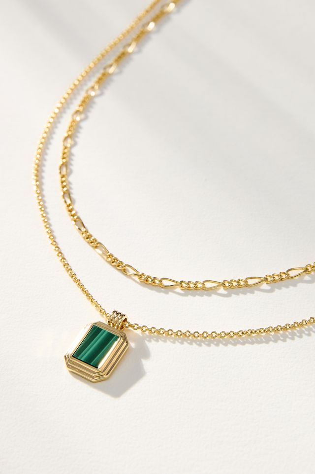 Ana Luisa Temple Green Layered Necklaces, Set of 2 #1