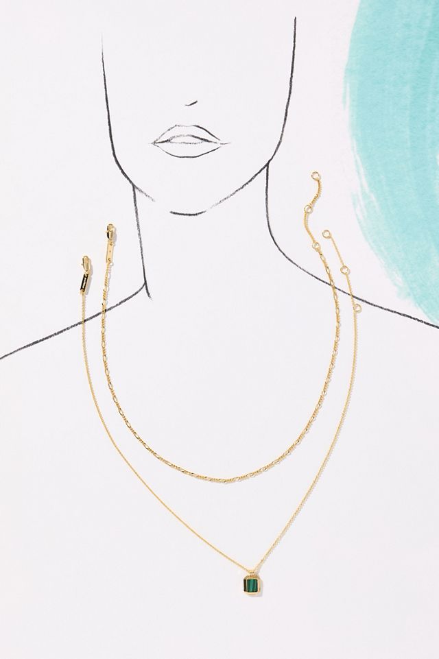 Ana Luisa Temple Green Layered Necklaces, Set of 2 #2