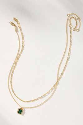 Ana Luisa Temple Green Layered Necklaces, Set of 2