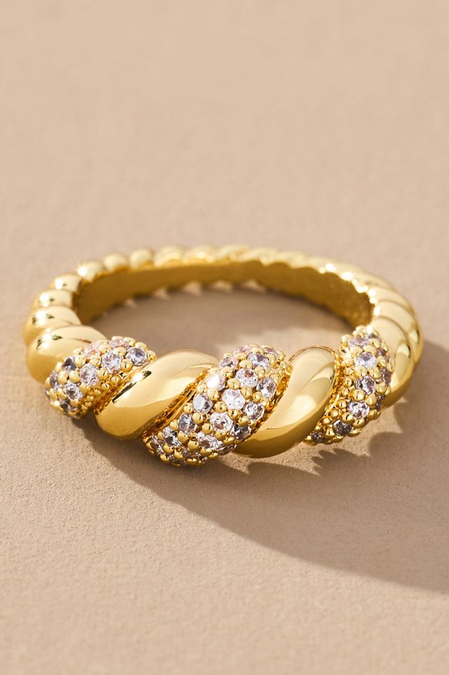 Ana Luisa Rope Pavé Ring #1