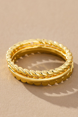 Ana Luisa Adrianna Stacking Rings, Set Of 3 In Gold
