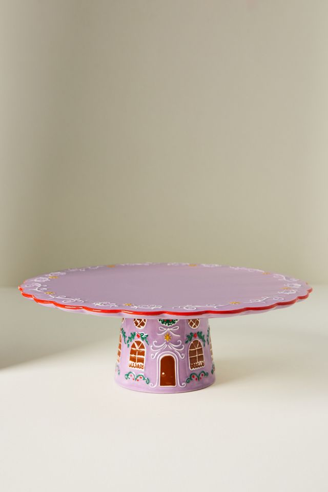 Gingerbread House Stoneware Cake Stand #3