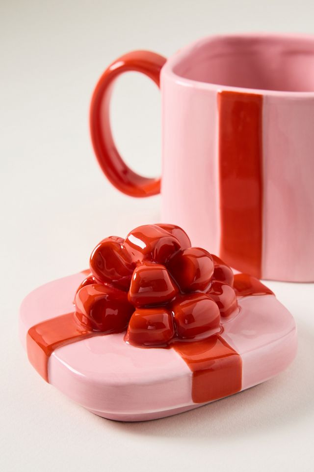 Mug en grès Cadeau avec couvercle #3
