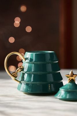 Arbol Tree Lidded Stoneware Mug