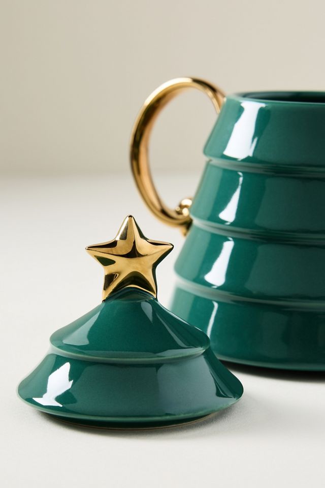 Arbol Tree Lidded Stoneware Mug #1