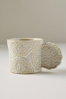 Anthropologie Pizzelle Stoneware Espresso Cup In Multi