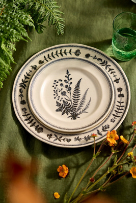Terrain Black Fern Stoneware Side Plate In Neutral