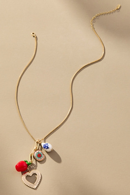By Anthropologie Cluster Charm Icon Necklace