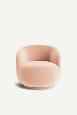 Anthropologie Cosette Velvet Swivel Chair