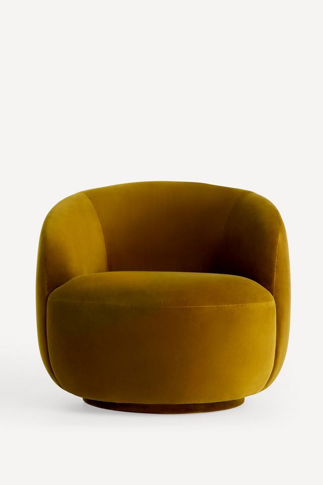 Cosette Velvet Swivel Chair #1