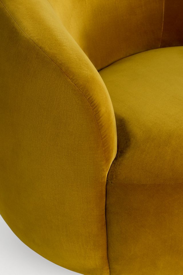 Cosette Velvet Swivel Chair #4