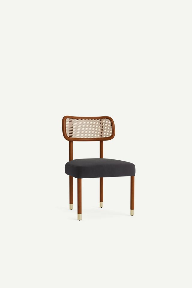Heatherfield Performance Velvet Walnut Dining Chair #1