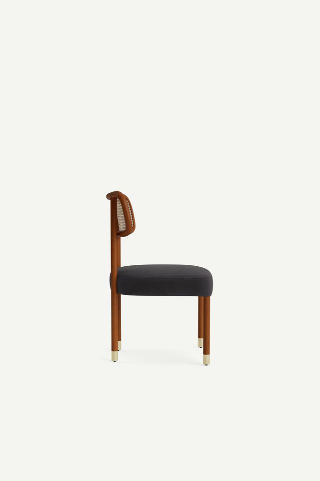 Heatherfield Performance Velvet Walnut Dining Chair #2