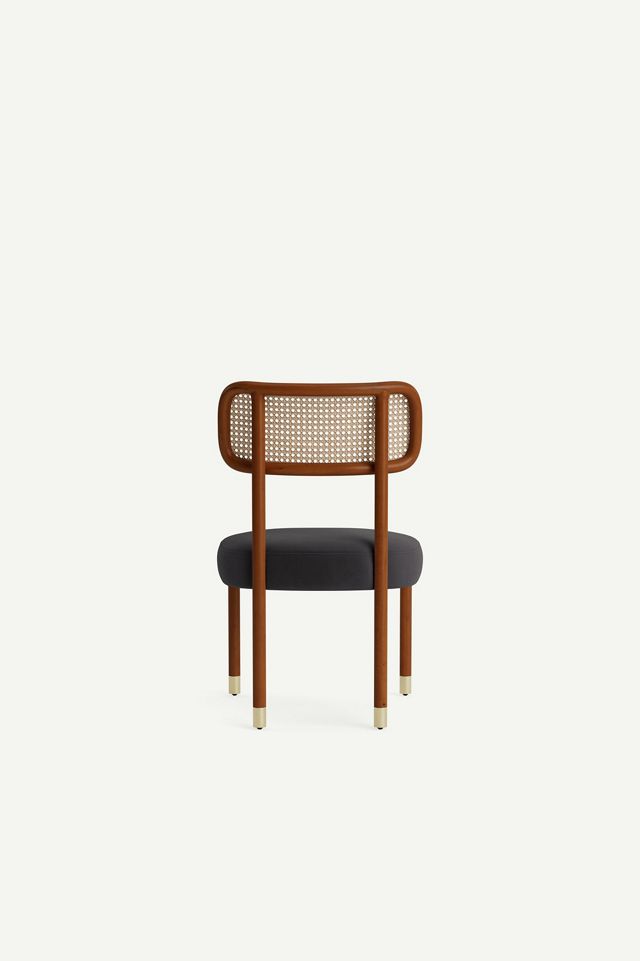 Heatherfield Performance Velvet Walnut Dining Chair #3