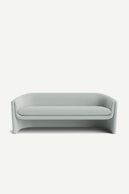 Anthropologie Sculptural 83" Linen Sofa
