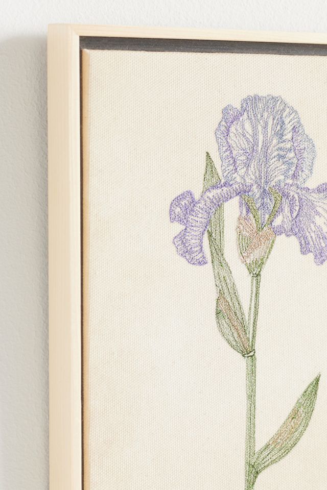 Flower Embroidered Wall Art #1