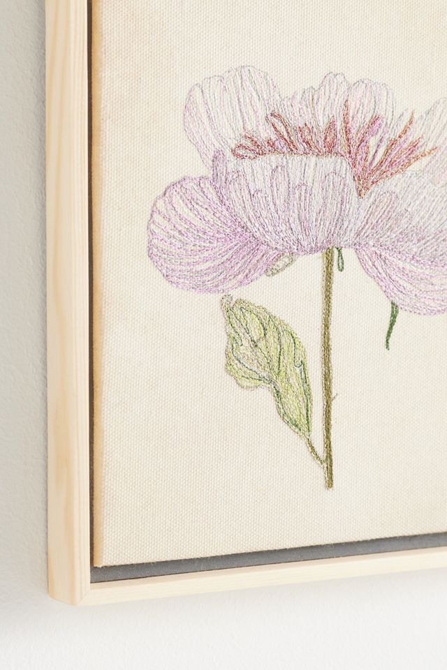 Flower Embroidered Wall Art #2