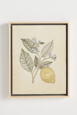 Citrus Lemon Thread Wall Art