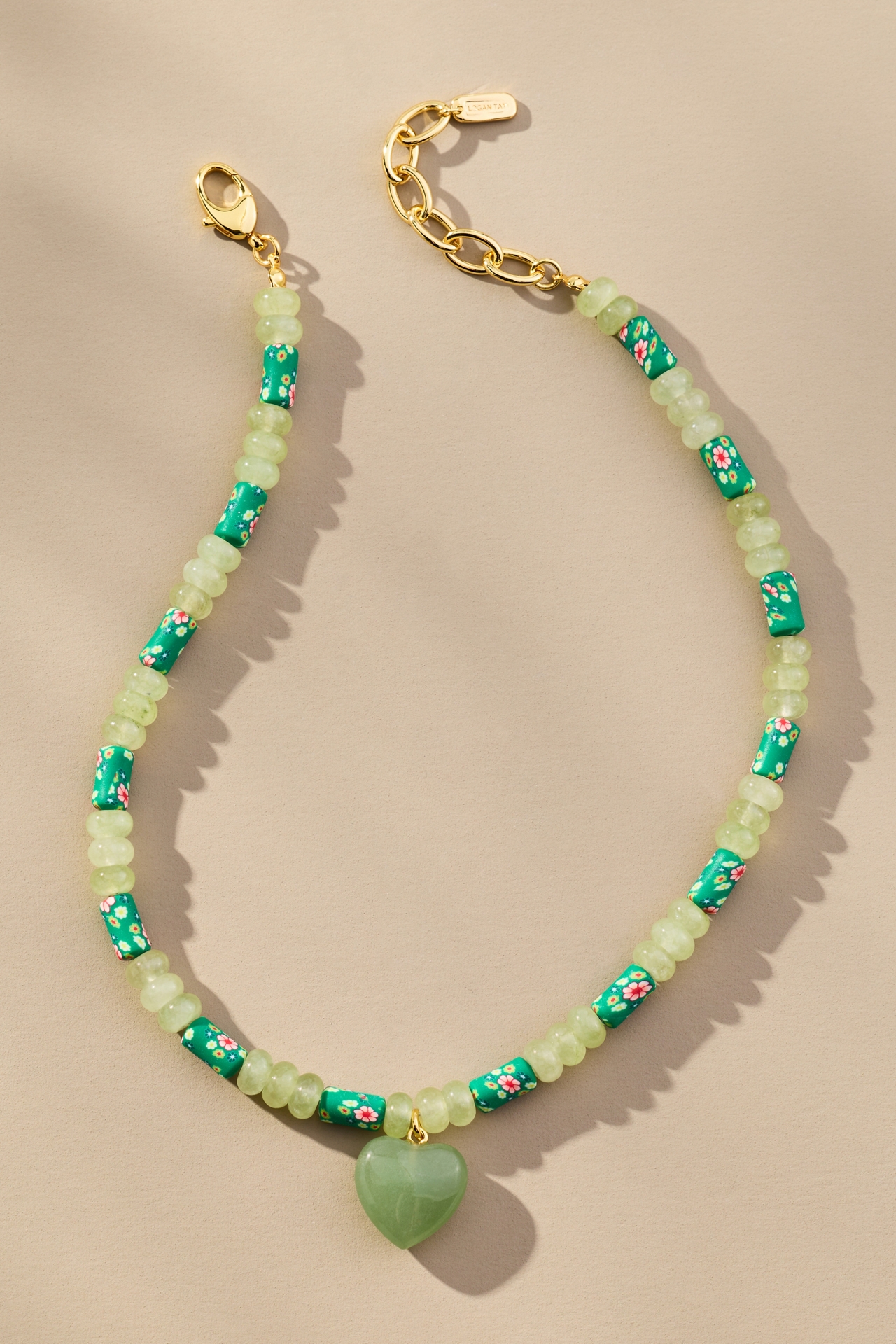 Logan Tay Beaded Floral Pendant Necklace