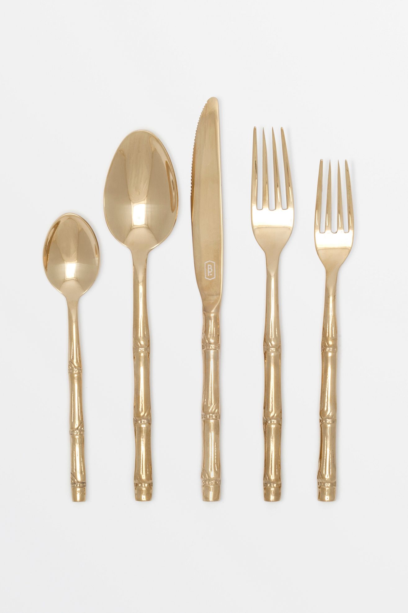 Blue Pheasant Liliana Flatware, Gold - Gold, Set Of 5