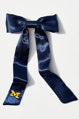 Baublebar College Satin Hair Bow In Blue