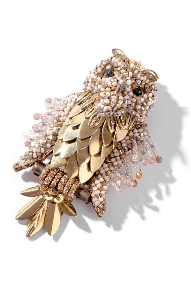 Deepa Gurnani Tawny Owl Brooch #1