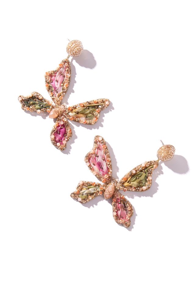 Deepa Gurnani Finna Butterfly Drop Earrings #1