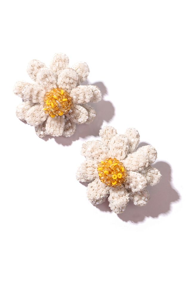 Deepa Gurnani Daisies Clip-On Earrings #1