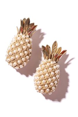 Deepa Gurnani Pineapple Clip-On Earrings