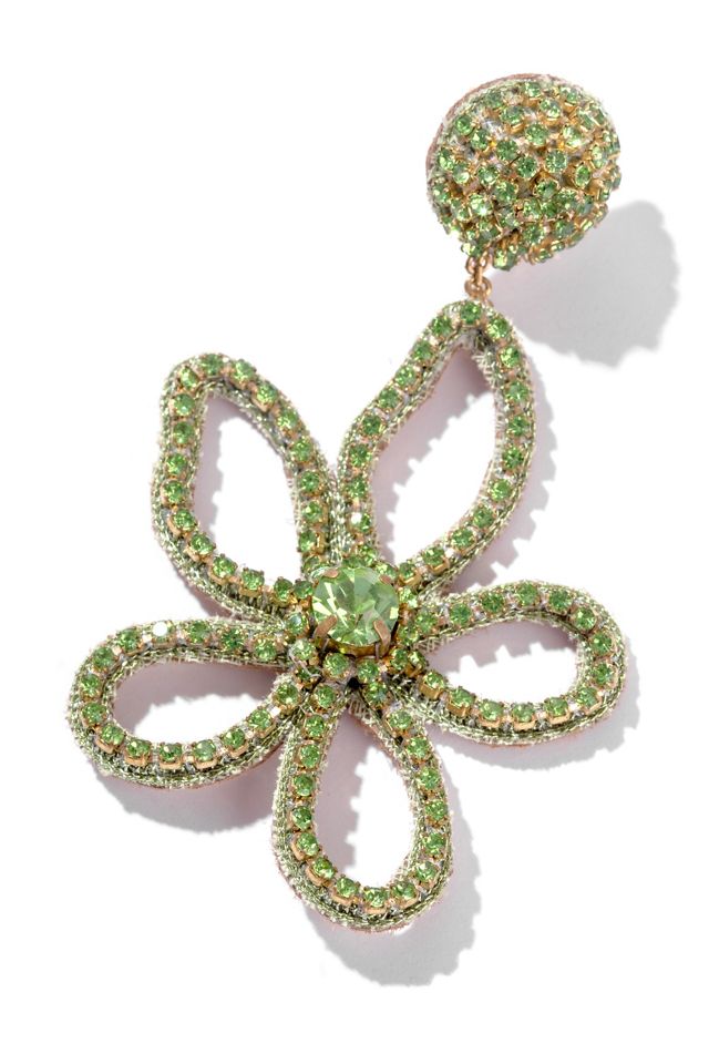 Deepa Gurnani Fiorella Flower Drop Earrings #1