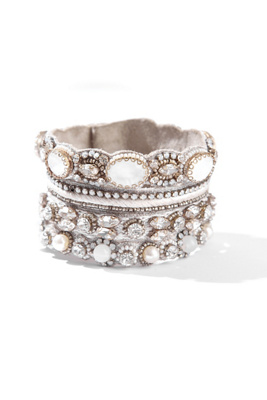 Deepa Gurnani Brixie Stone Bracelet In Metallic