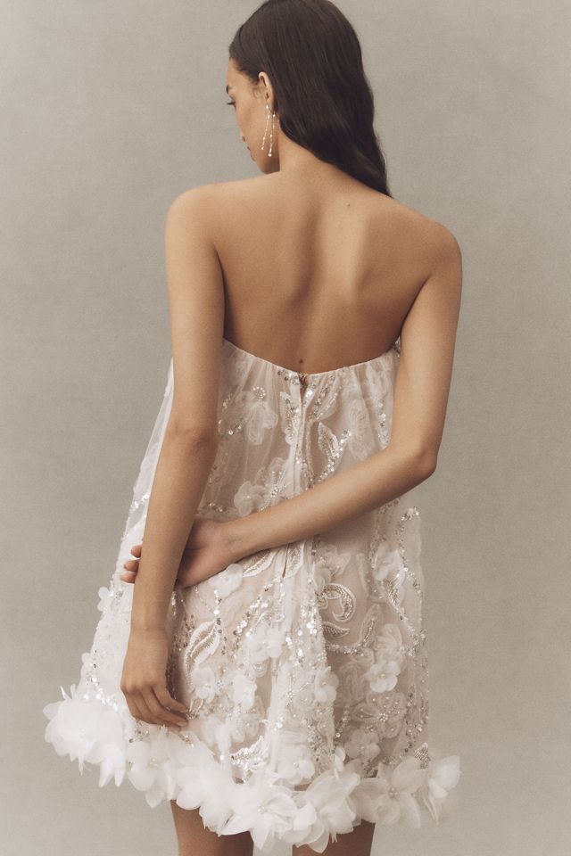 Helsi Stevie Strapless Faux-Feather Embellished Mini Dress #1