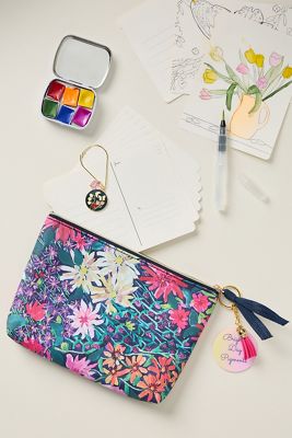 DIY Watercolor Paint Set with Travel Pouch
