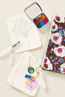 DIY Watercolor Paint Set with Travel Pouch