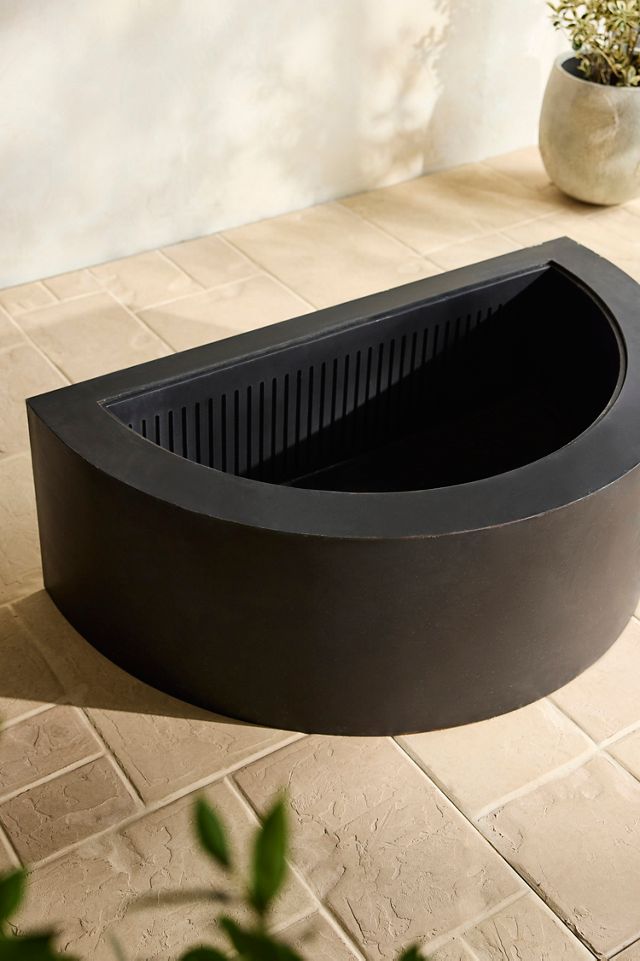 Weathering Steel Demi Fire Pit, Black #1