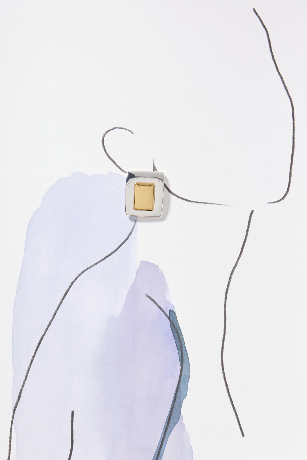 Heaven Mayhem Two-Toned Post Earrings