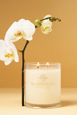 Glasshouse Fragrances Kyoto In Bloom Woody Glass Candle In Neutral