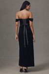 BHLDN Lana Off-Shoulder Velvet Maxi Dress