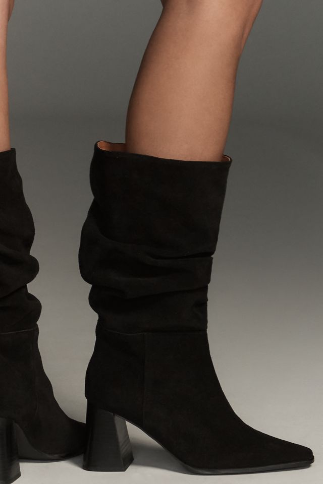 By Anthropologie Scrunch Suede Block-Heel Boots #1