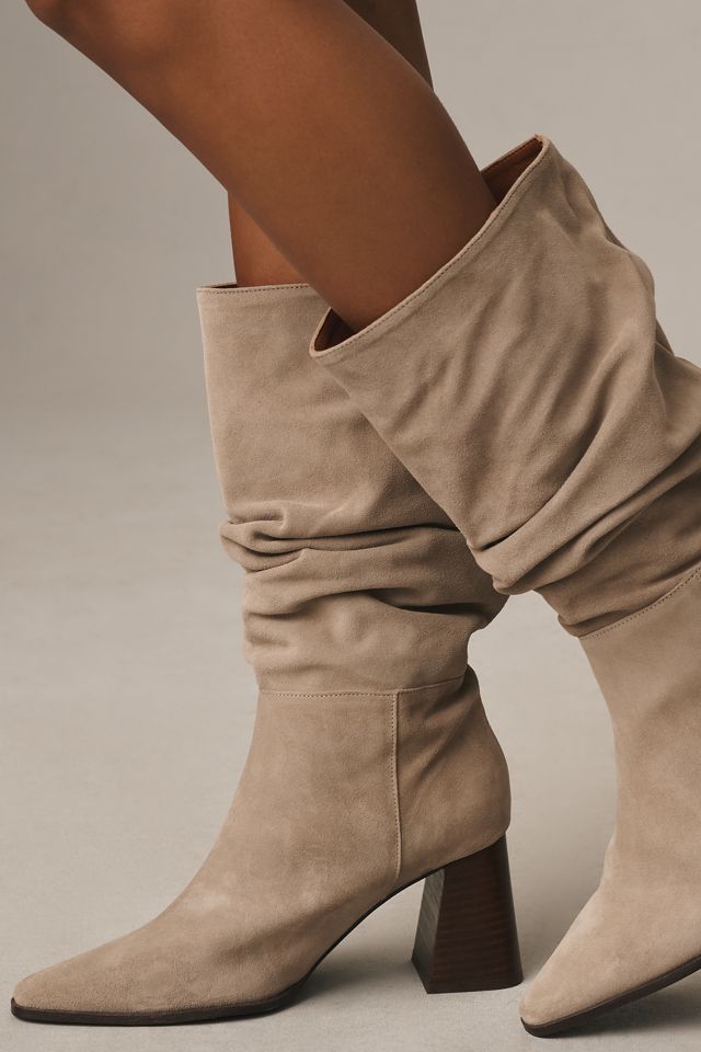 By Anthropologie Scrunch Suede Block-Heel Boots #2