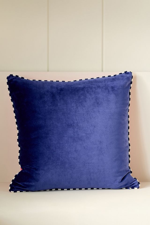Natalie Cotton Velvet Embroidered Pillow #2