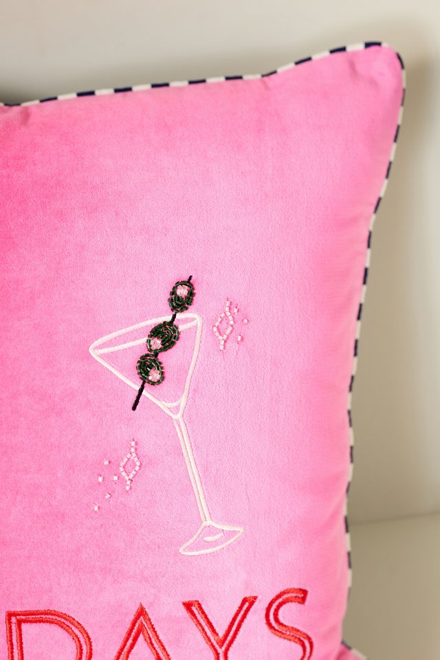 Natalie Cotton Velvet Embroidered Pillow #3