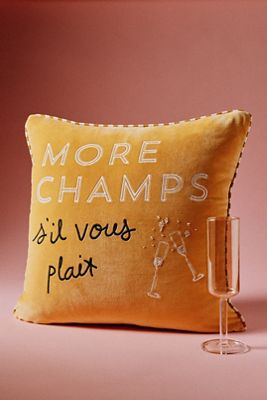 Natalie Cotton Velvet Embroidered Pillow
