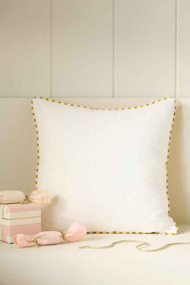 Natalie Cotton Velvet Embroidered Pillow #3
