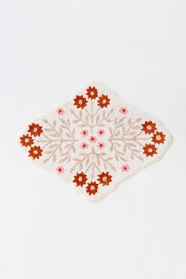 Ellen Merchant Tufted Floral Cotton Bath Mat