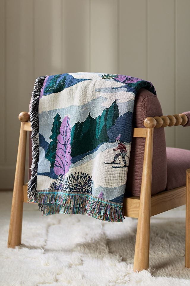 Winterscape Woven Cotton Throw Blanket #1